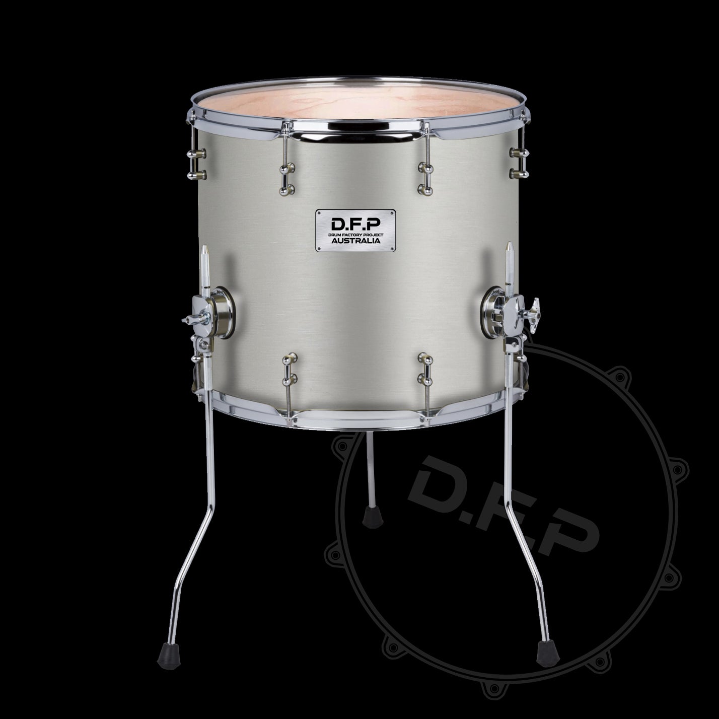 DFP Drum Wrap - Gun Metal White