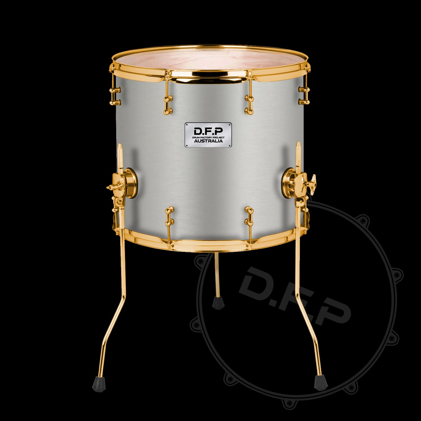 DFP Drum Wrap - Gun Metal White