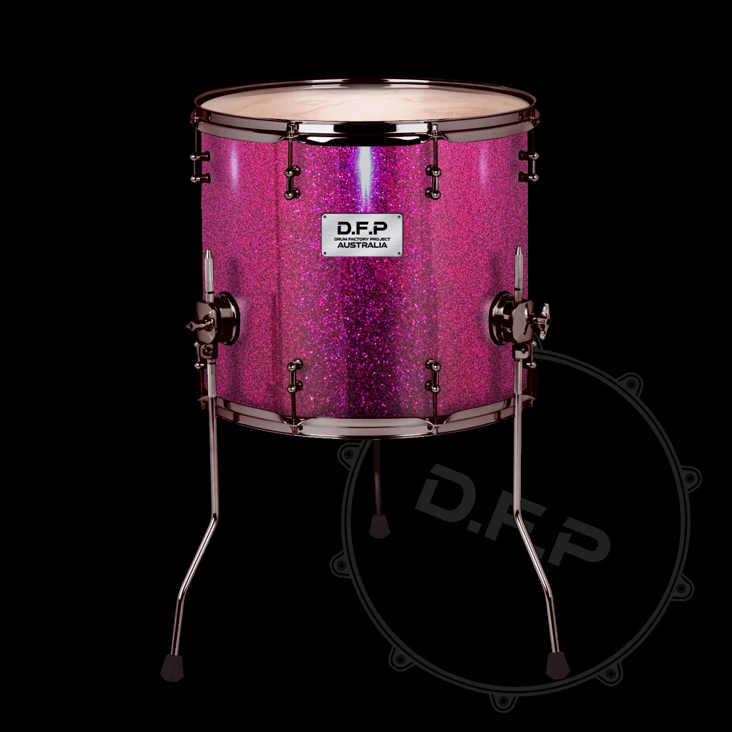 DFP Drum Wrap - Magenta Sparkle