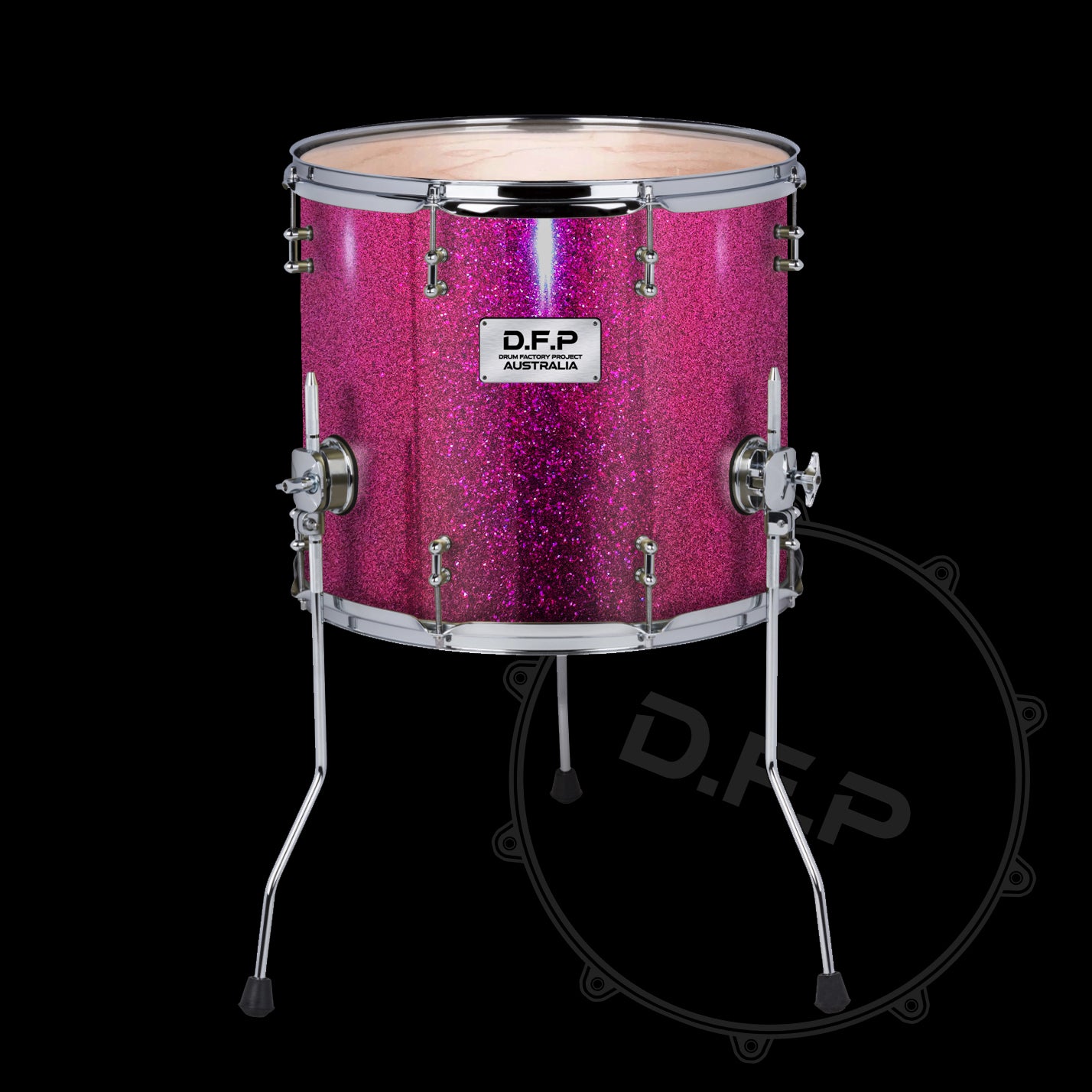 DFP Drum Wrap - Magenta Sparkle