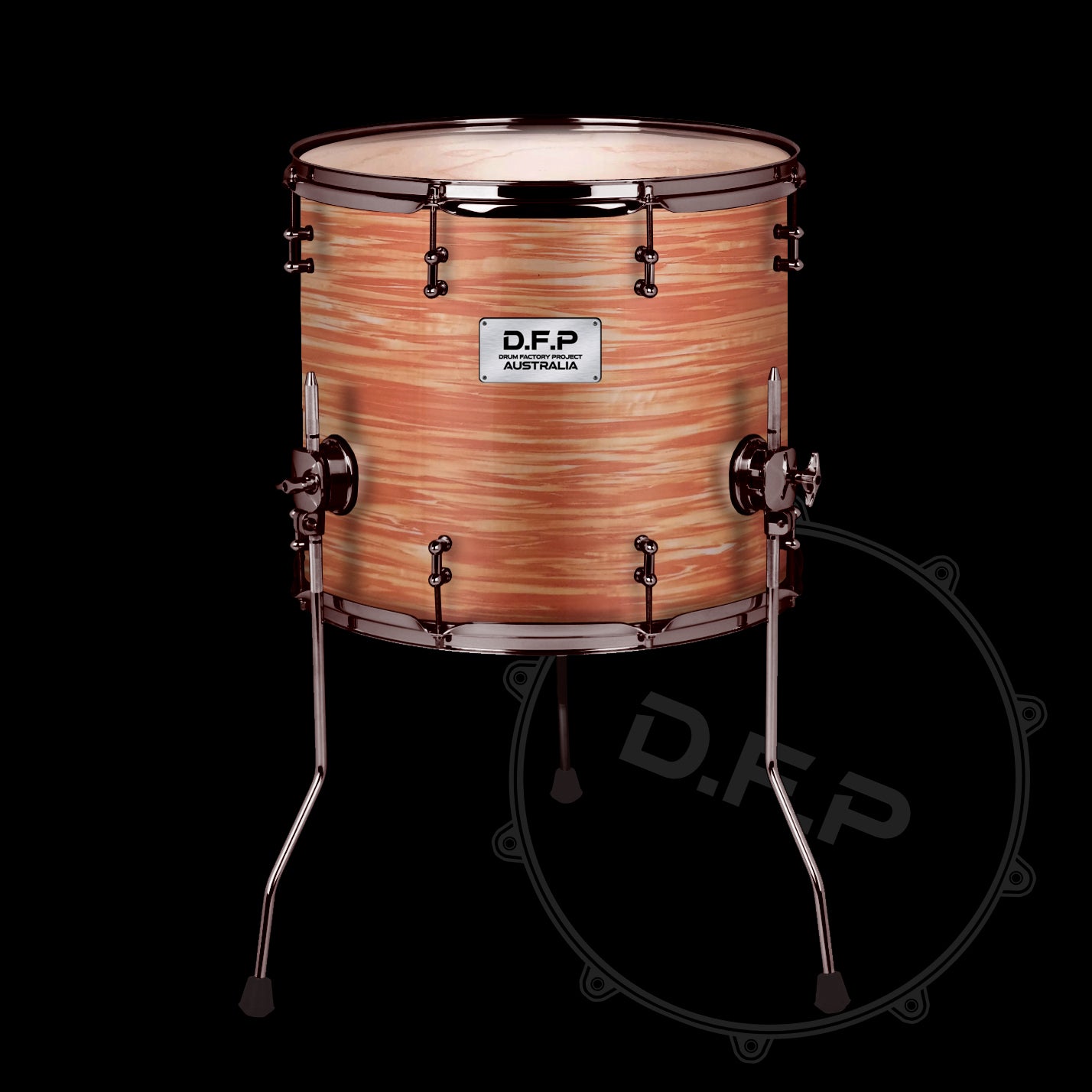 DFP Drum Wrap - Orange Oyster Cream