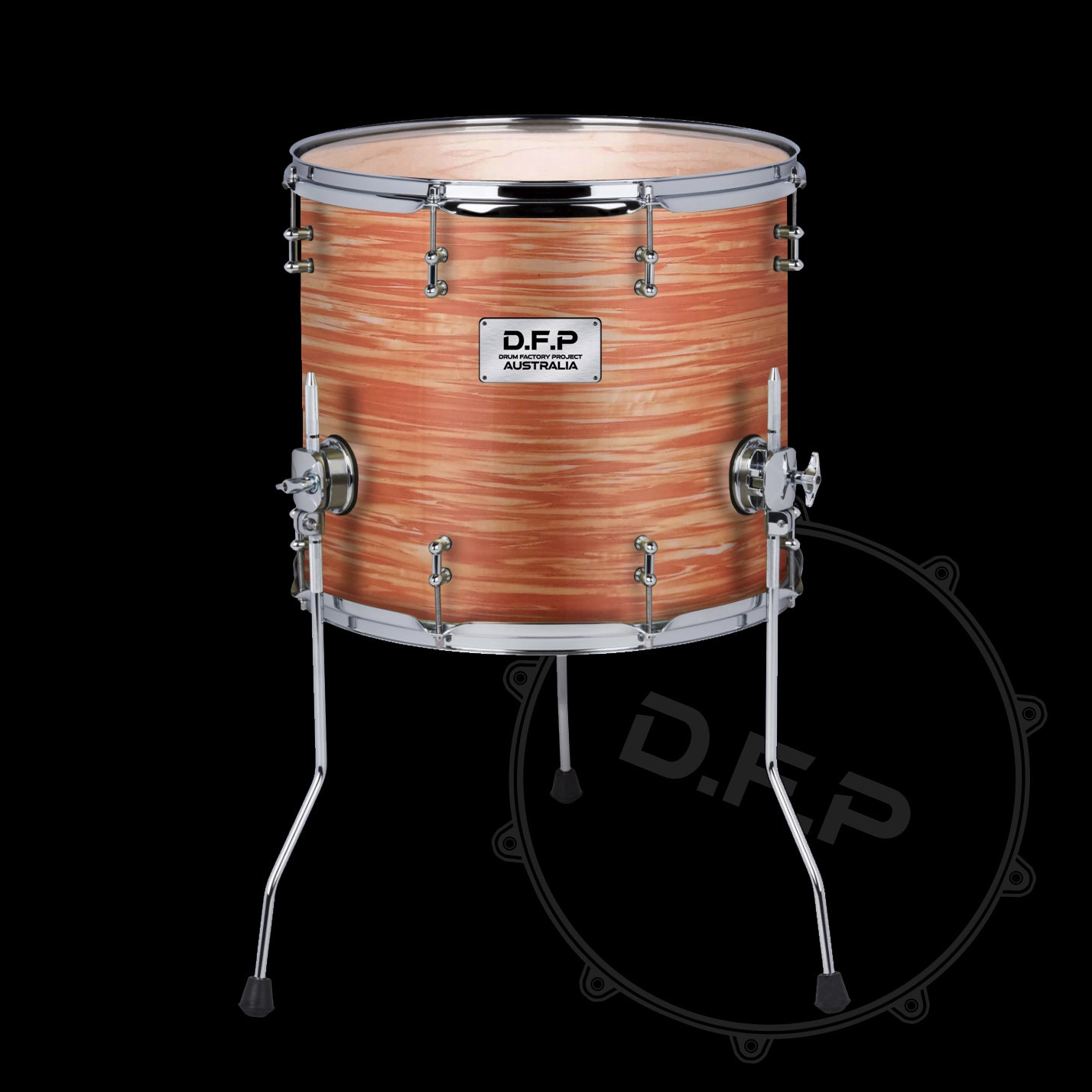 DFP Drum Wrap - Orange Oyster Cream