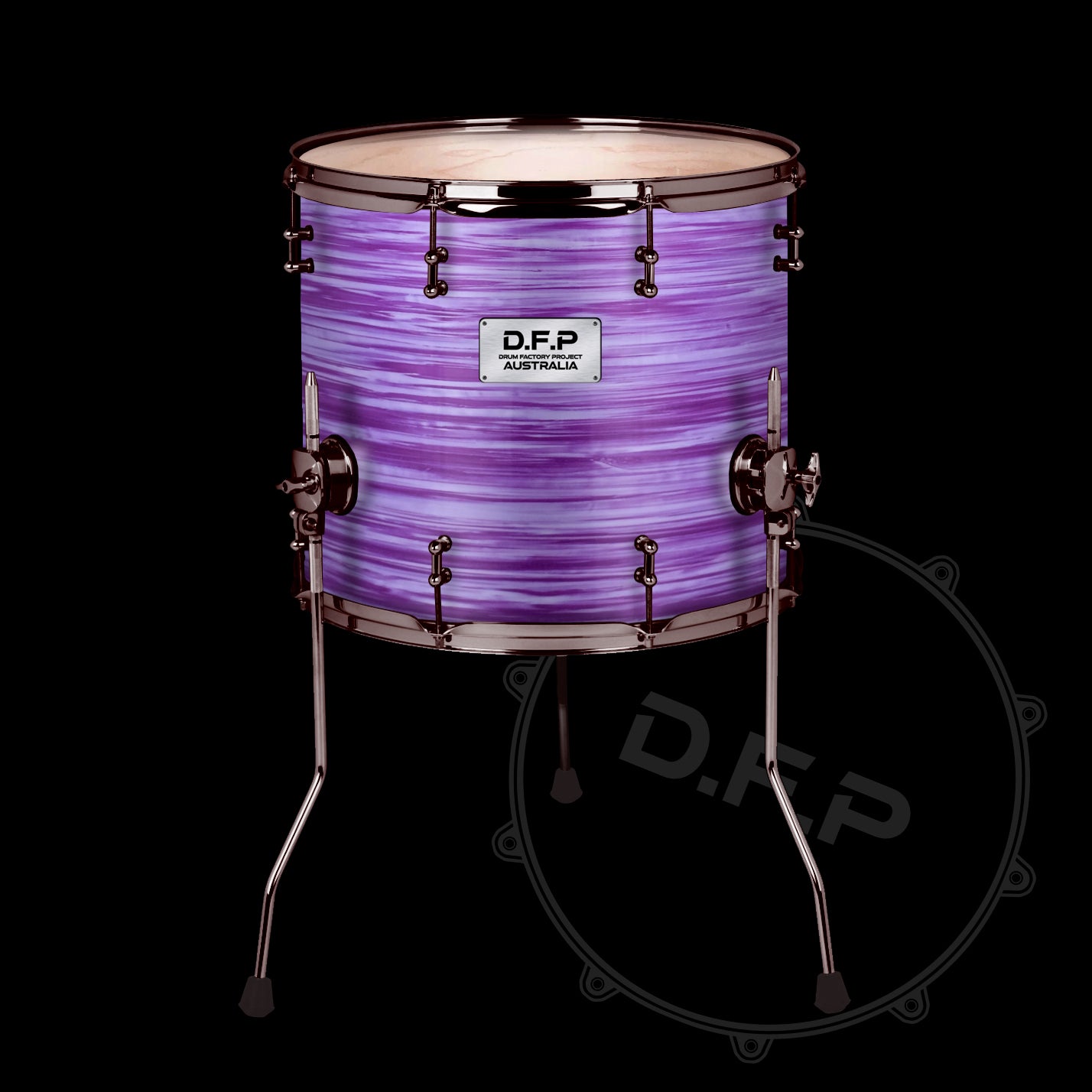 DFP Drum Wrap - Purple Oyster Cream