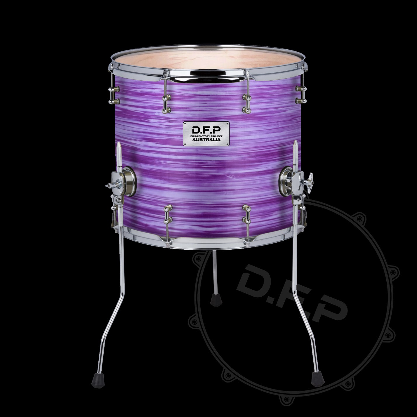 DFP Drum Wrap - Purple Oyster Cream