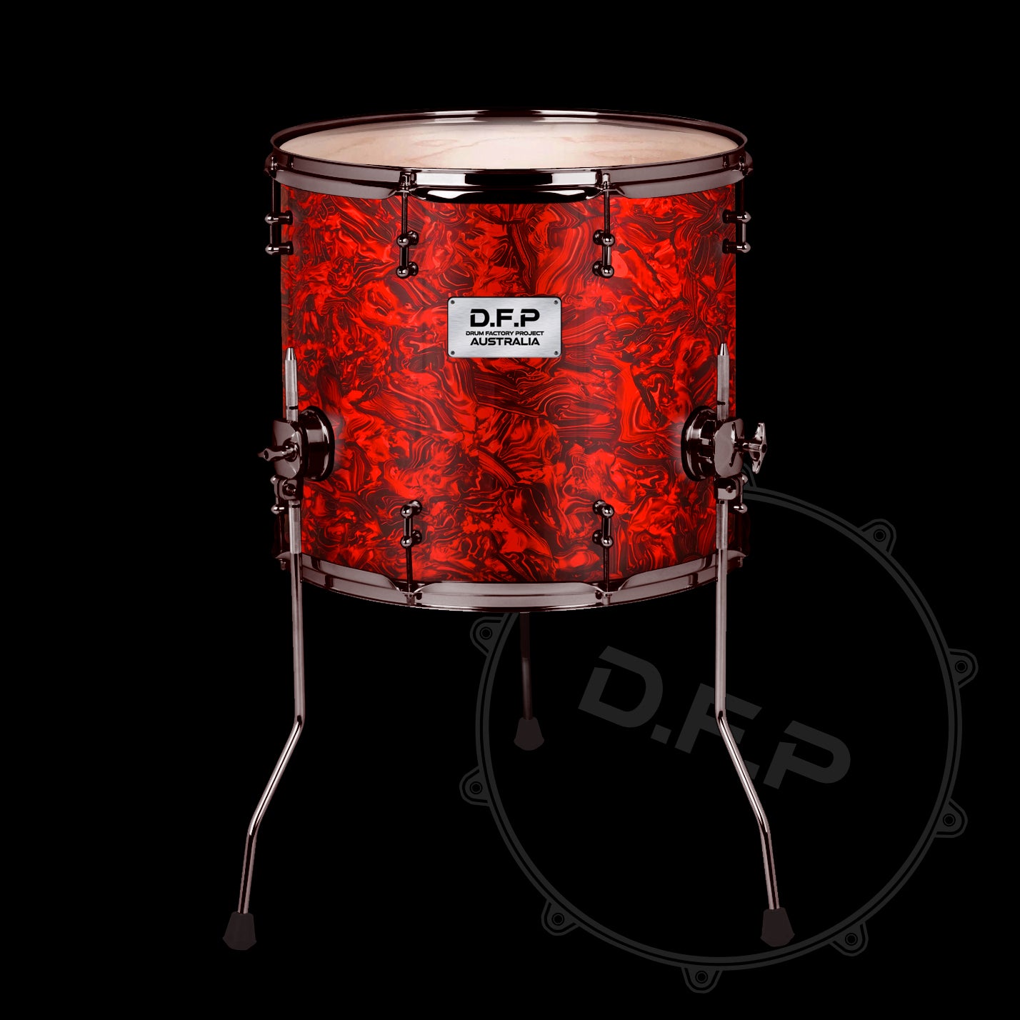 DFP Drum Wrap - Red Abalone