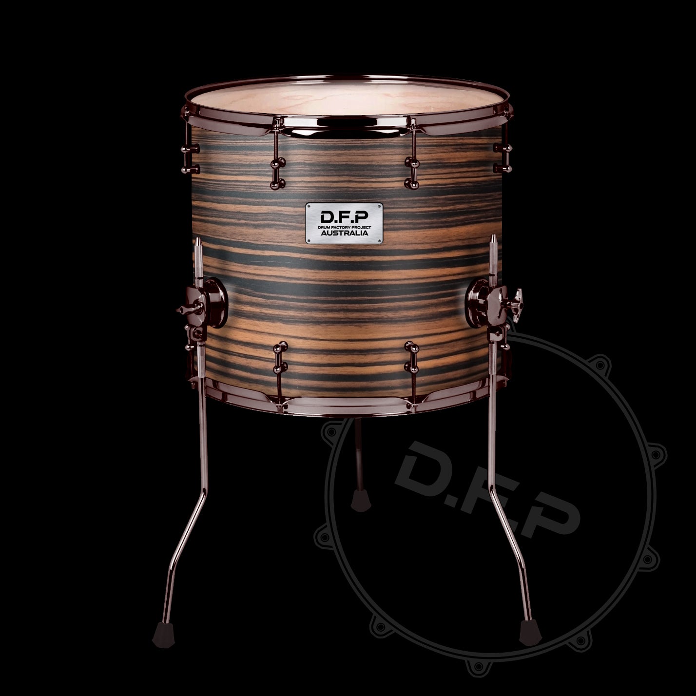 DFP Drum Wrap - Rich Mahogany Strata