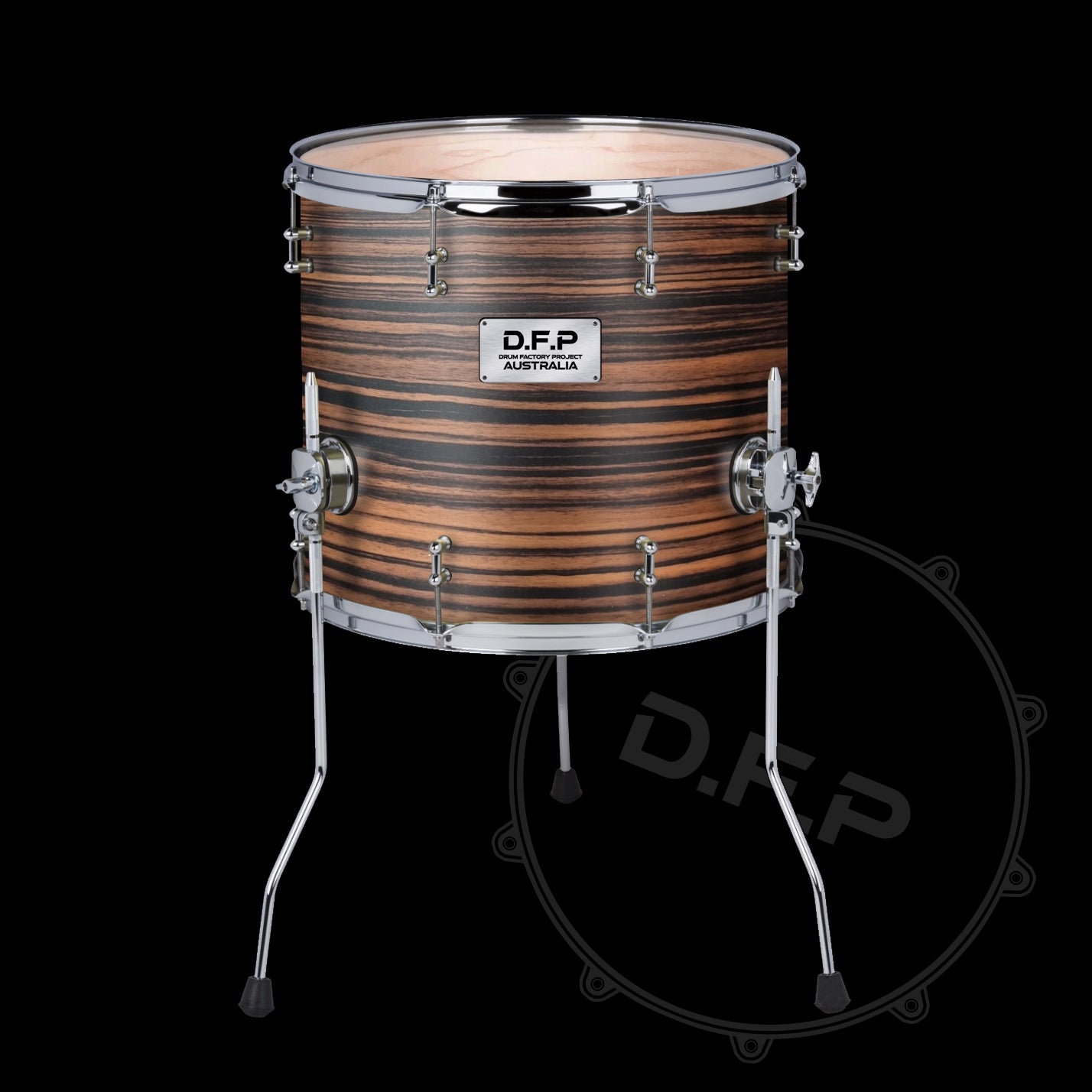 DFP Drum Wrap - Rich Mahogany Strata
