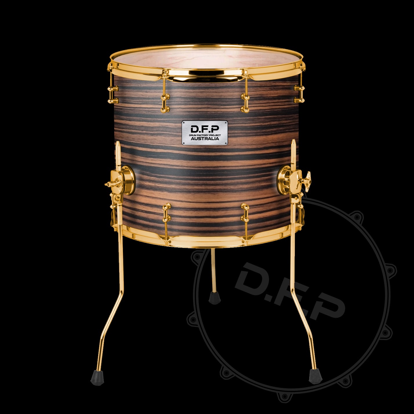 DFP Drum Wrap - Rich Mahogany Strata
