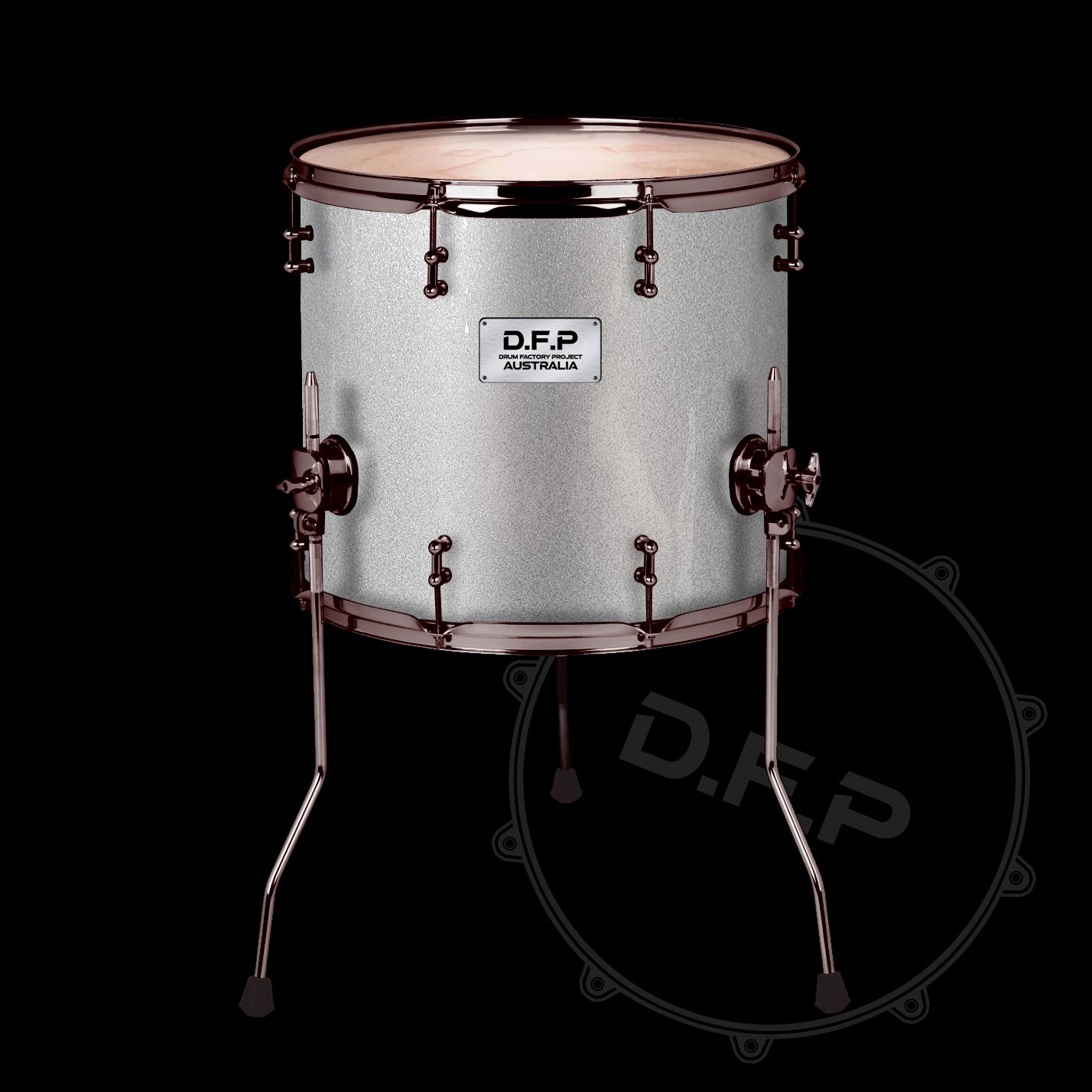 DFP Drum Wrap - Silver Sparkle