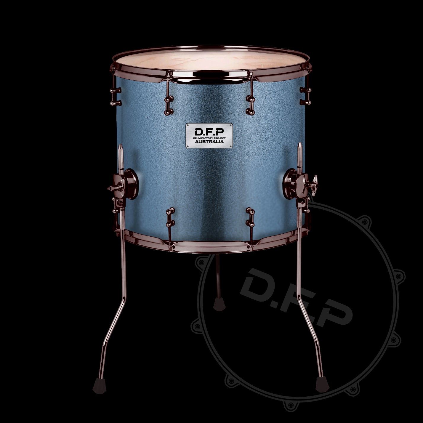 DFP Drum Wrap - Slate Blue Sparkle