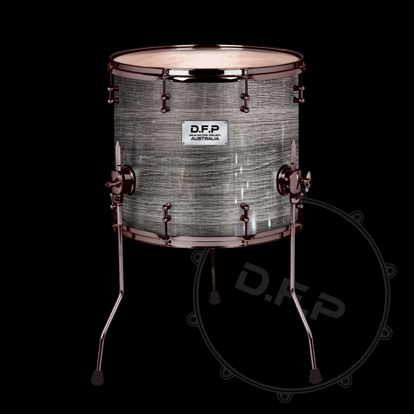 DFP Drum Wrap - Smoked Figured Maple