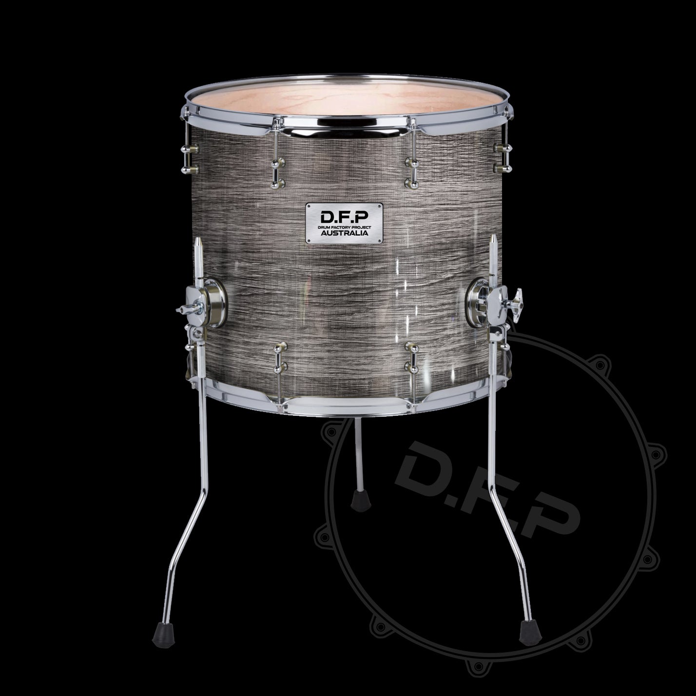 DFP Drum Wrap - Smoked Figured Maple