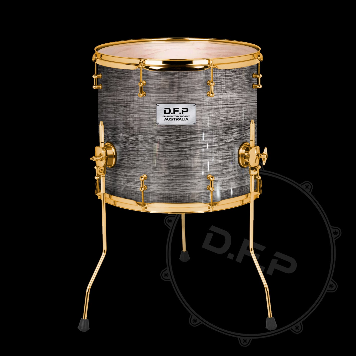 DFP Drum Wrap - Smoked Figured Maple