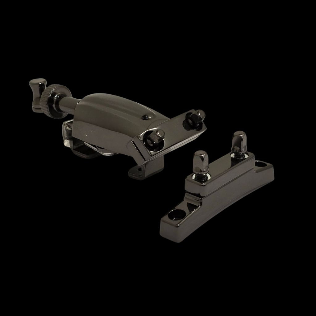 DFP Snare Drum Strainer Throw Off & Butt Plate - Black Nickel