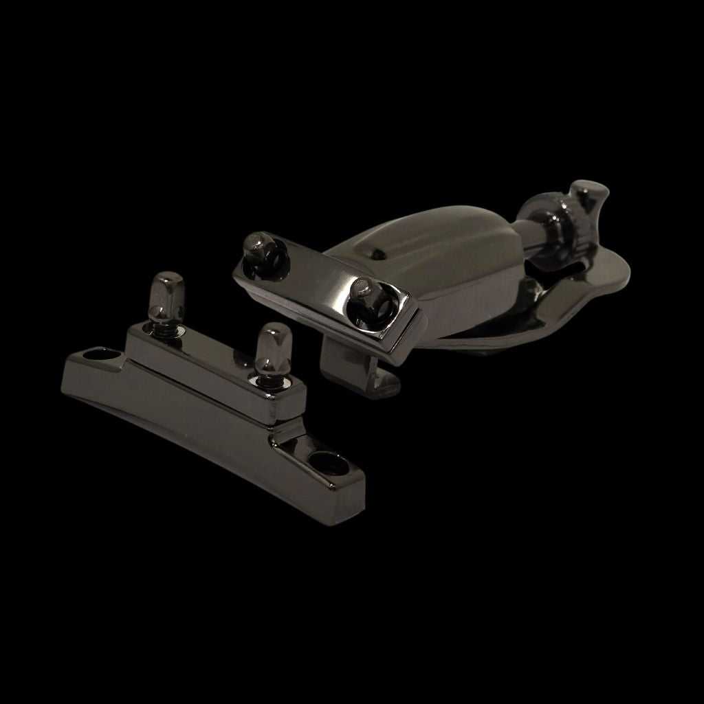 DFP Snare Drum Strainer Throw Off & Butt Plate - Black Nickel