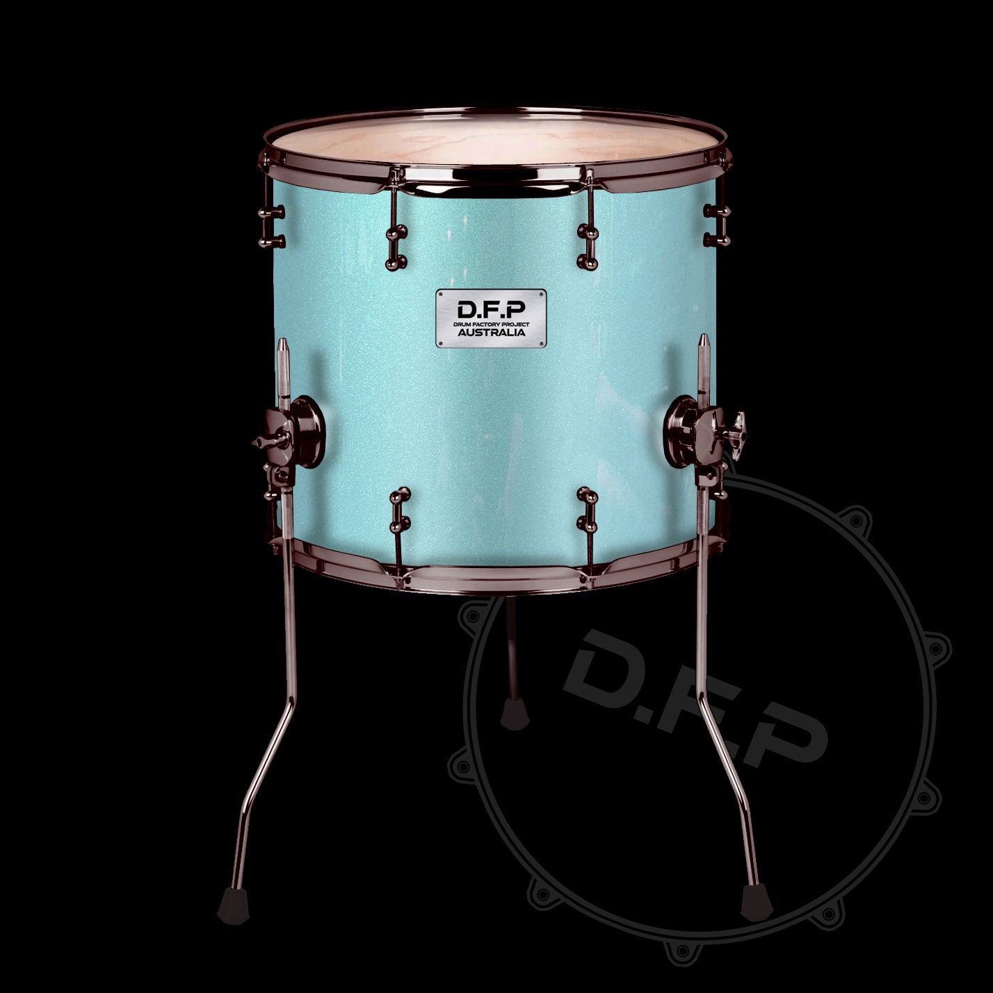 DFP Drum Wrap - Teal Sparkle