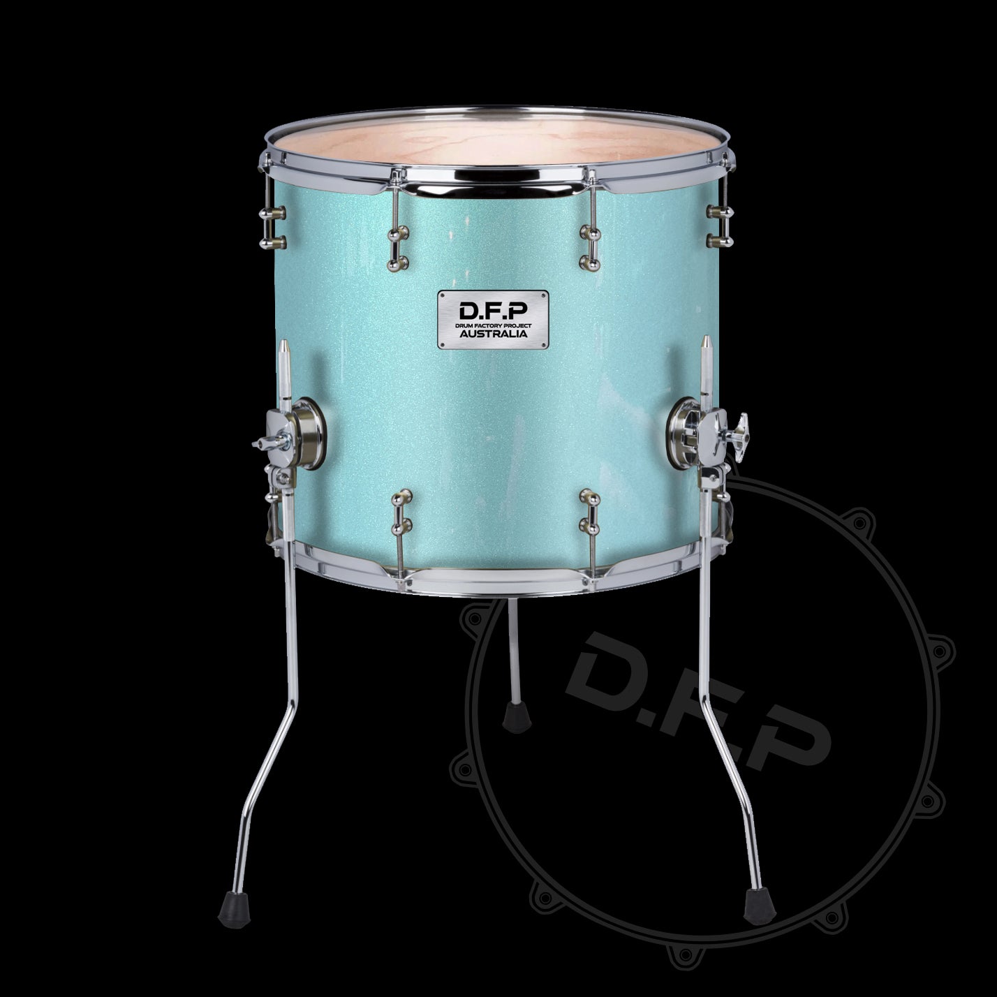 DFP Drum Wrap - Teal Sparkle