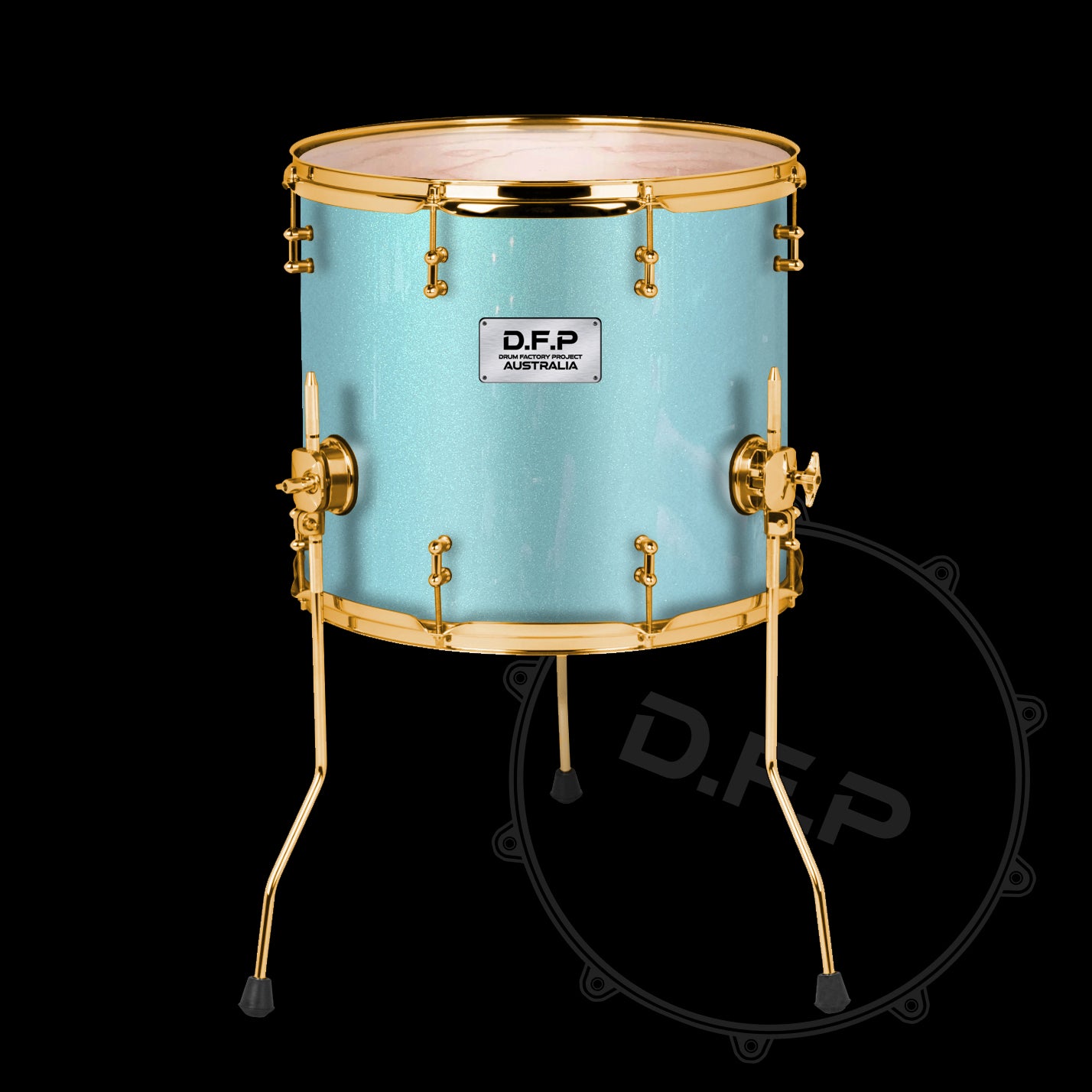 DFP Drum Wrap - Teal Sparkle