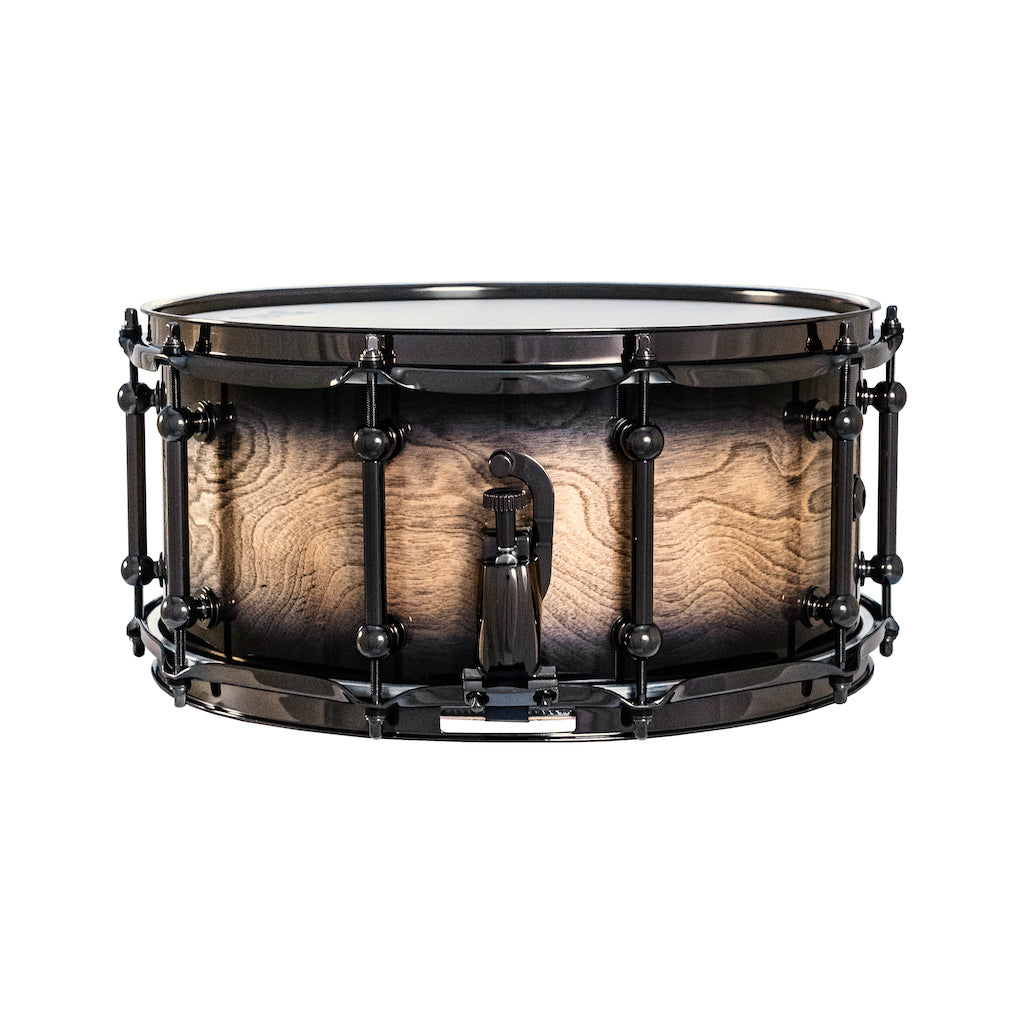 Chaos Elite Custom 14x6.5 Snare Drum Birch & Bubinga - Black Natural Burst