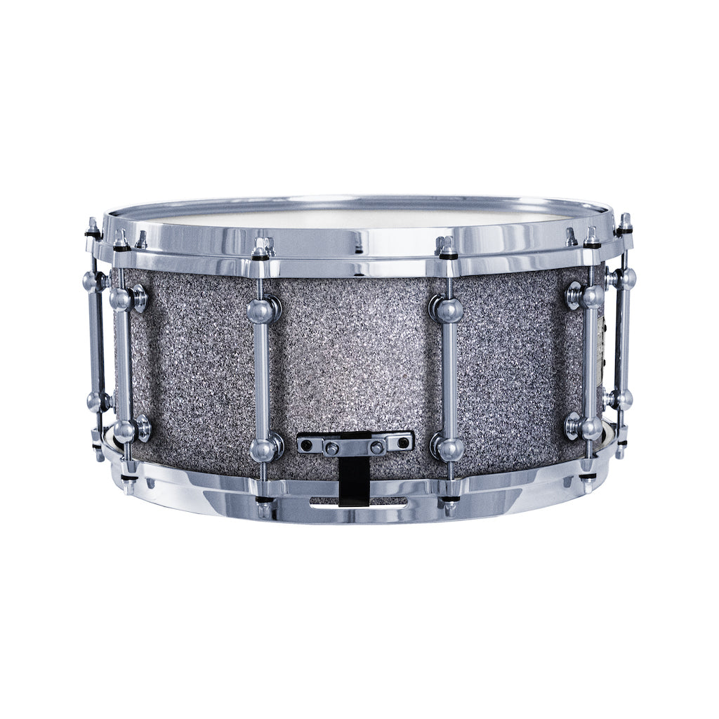 Chaos Elite Custom 14x6.5 Walnut Re-Ring Snare Drum - Silver Sparkle