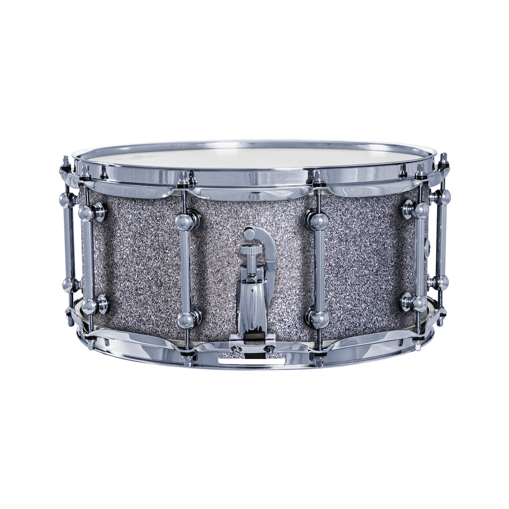 Chaos Elite Custom 14x6.5 Walnut Re-Ring Snare Drum - Silver Sparkle