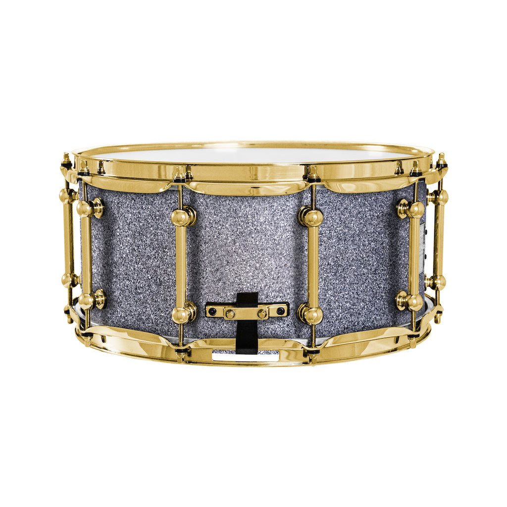 Chaos Elite Custom 14x6.5 Walnut Re-Ring Snare Drum - Silver Sparkle