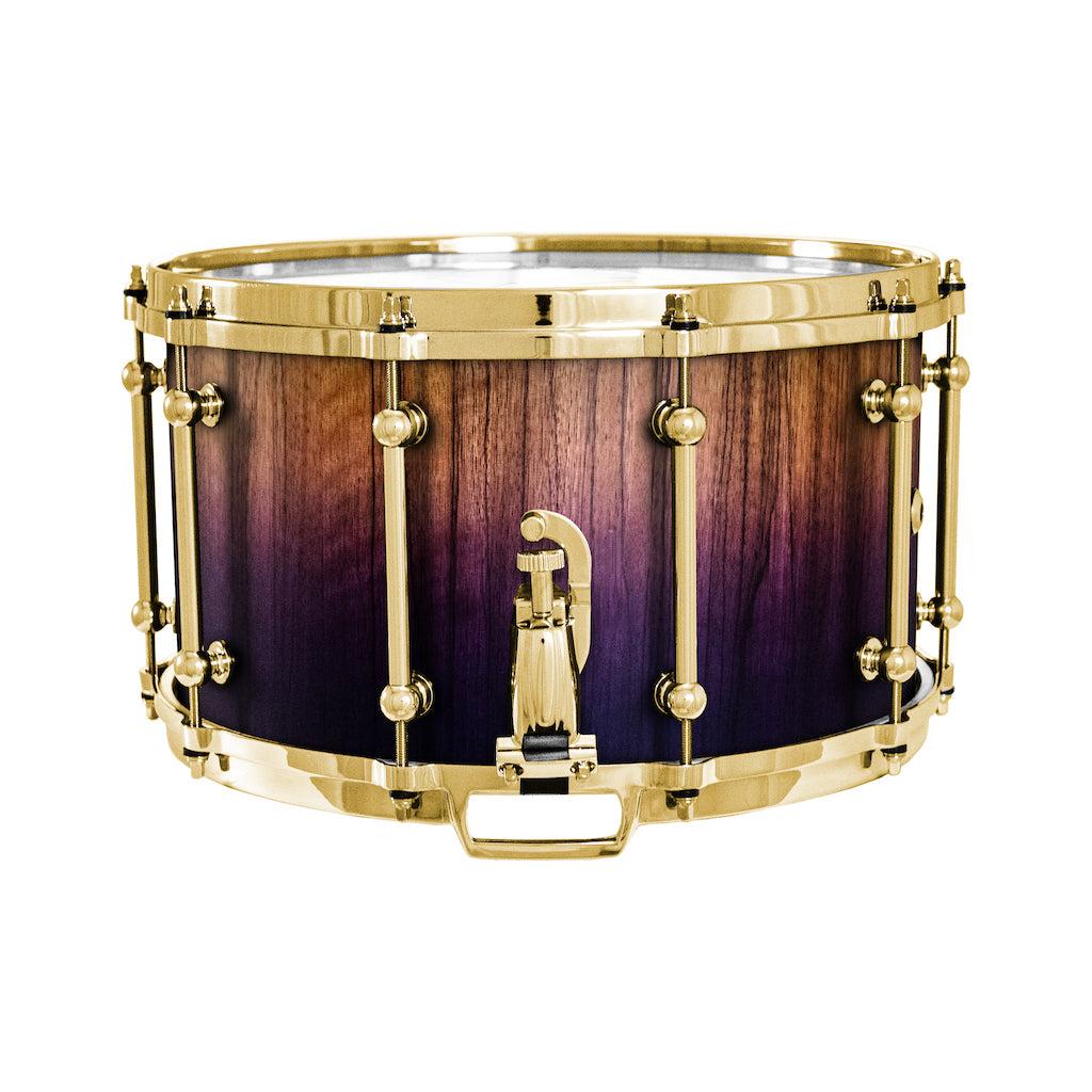 Chaos Elite Custom 14x8 Snare Drum Black Limba - Purple Fade