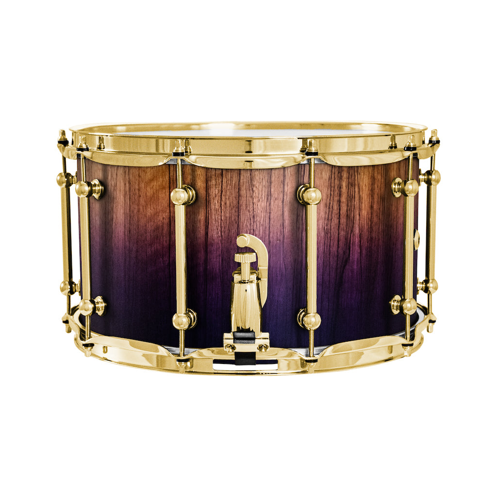 Chaos Elite Custom 14x8 Snare Drum Black Limba - Purple Fade