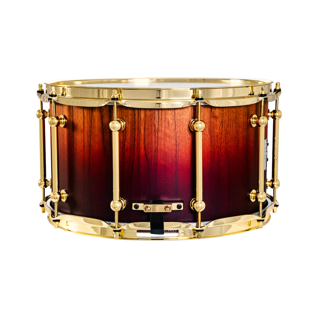 Chaos Elite Custom 14x8 Snare Drum Black Limba - Red Fade