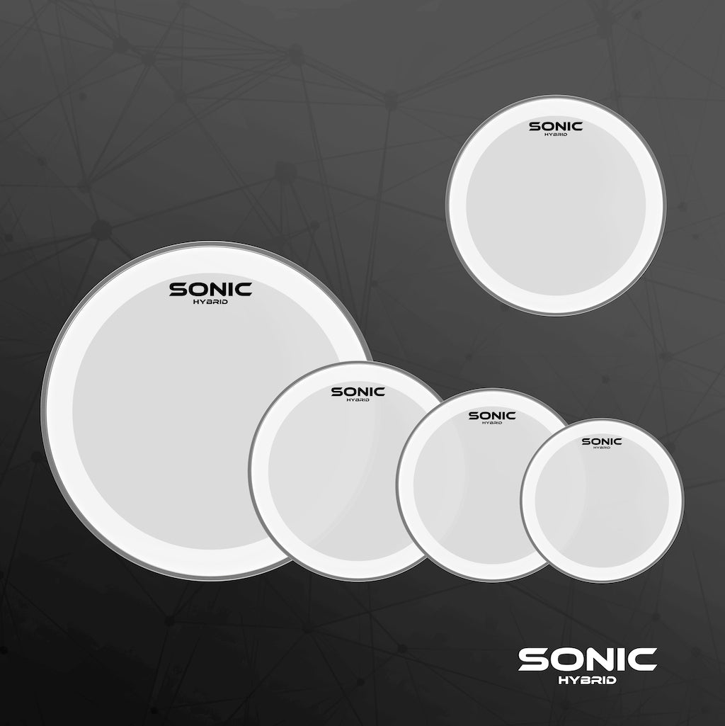 Sonic Hybrid Mesh Film Drum Head Set