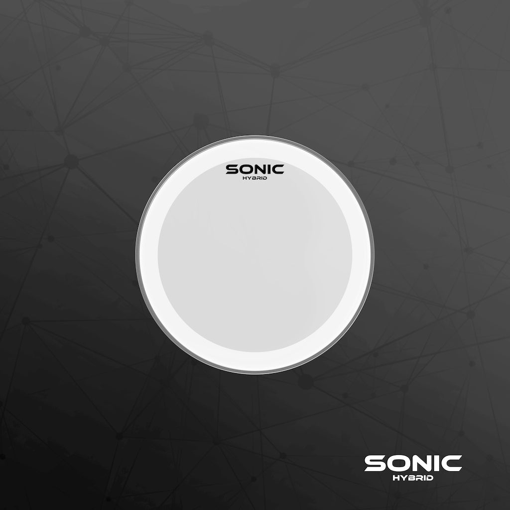Sonic Hybrid Mesh Film Bass Drum Head 22"