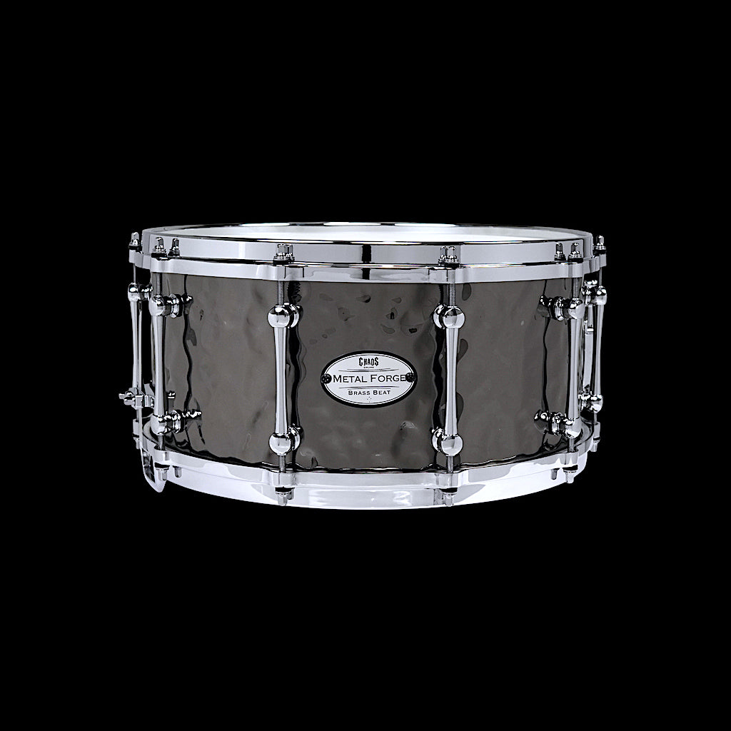 Chaos Metal Forge 14x6.5 Hammered Brass Beat Snare Drum - Chrome