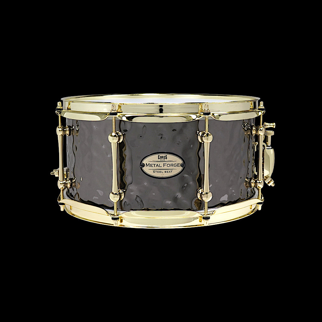 Chaos Metal Forge 13x6.5 Hammered Steel Snare Drum - Gold