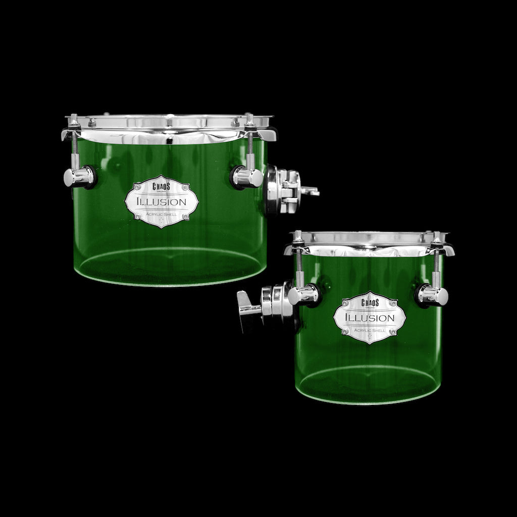 Chaos Illusion Acrylic Concert Toms - Green