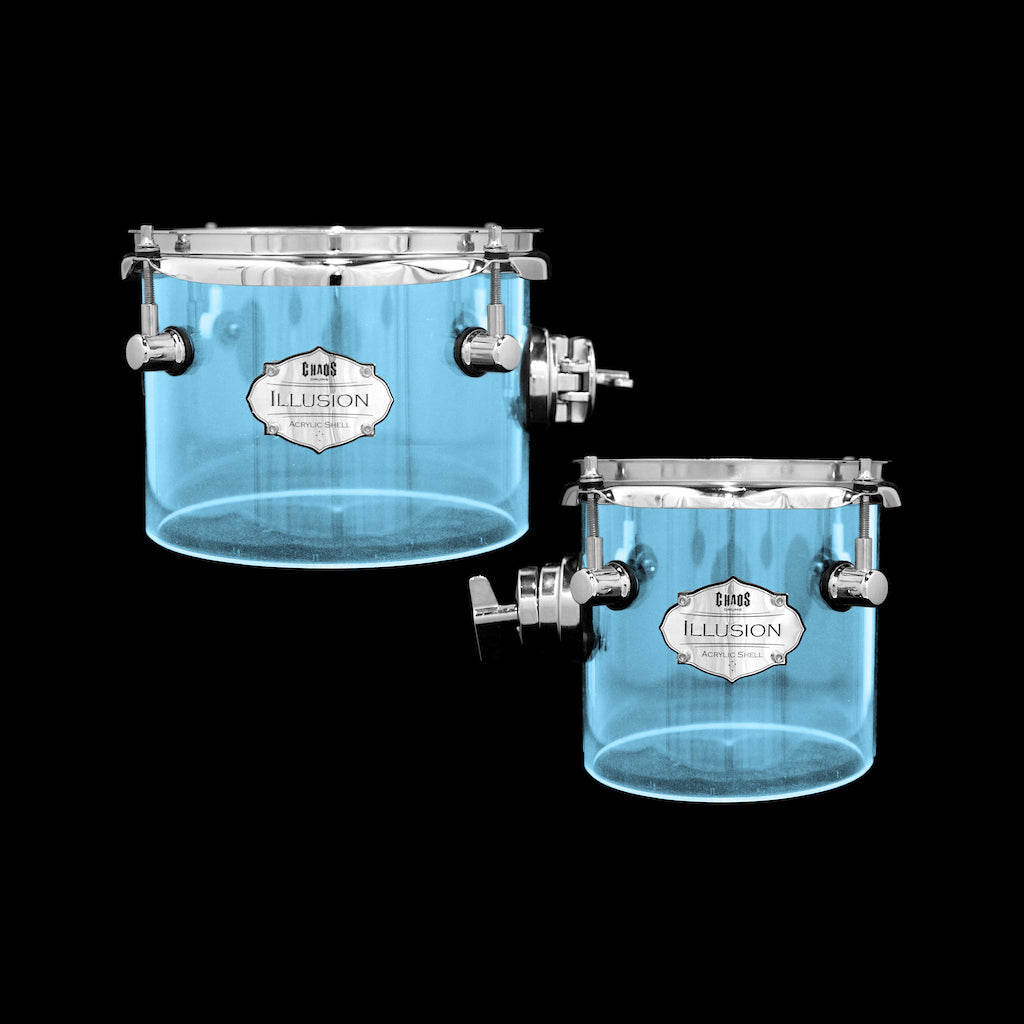 Chaos Illusion Acrylic Concert Toms - Ice Blue