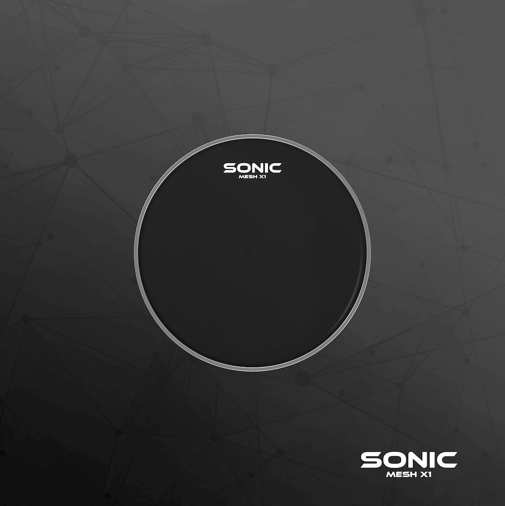 Sonic X1 Mesh Drum Head Single Ply Black 14"