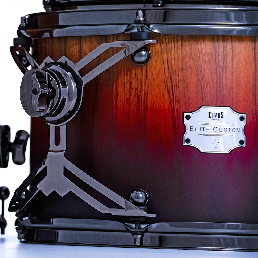 Chaos Elite Custom Drum Kit Maple & Black Limba - Red Fade