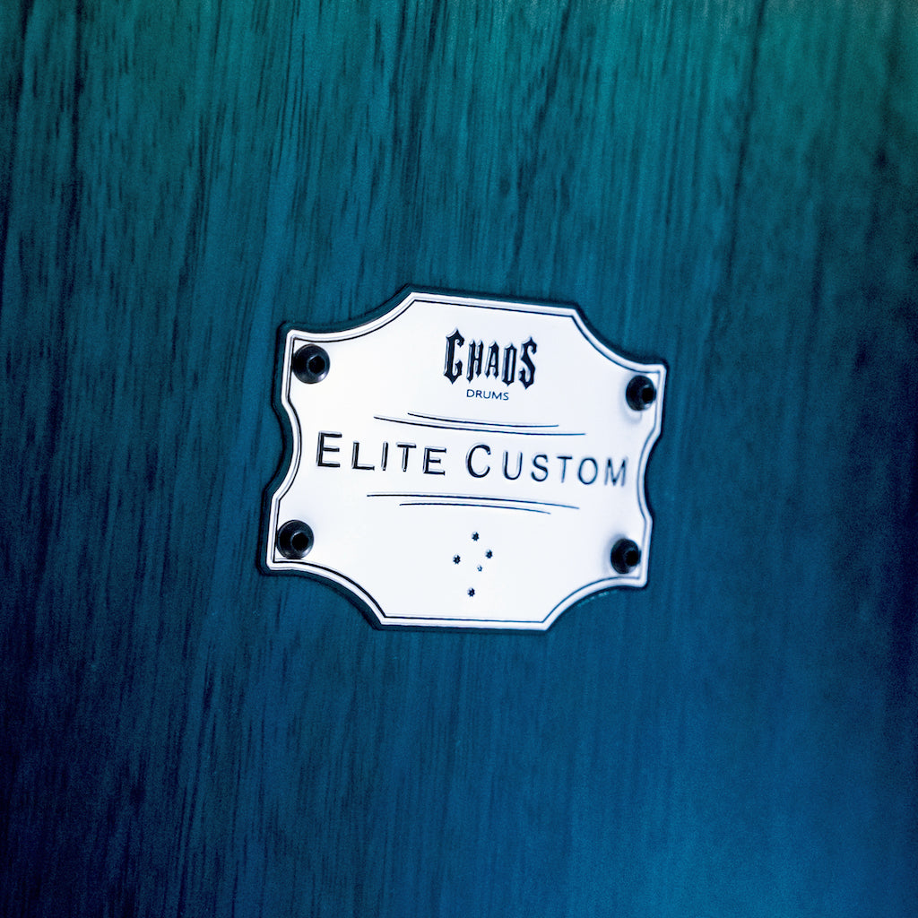 Chaos Elite Custom Drum Kit Maple & Black Limba - Blue Fade