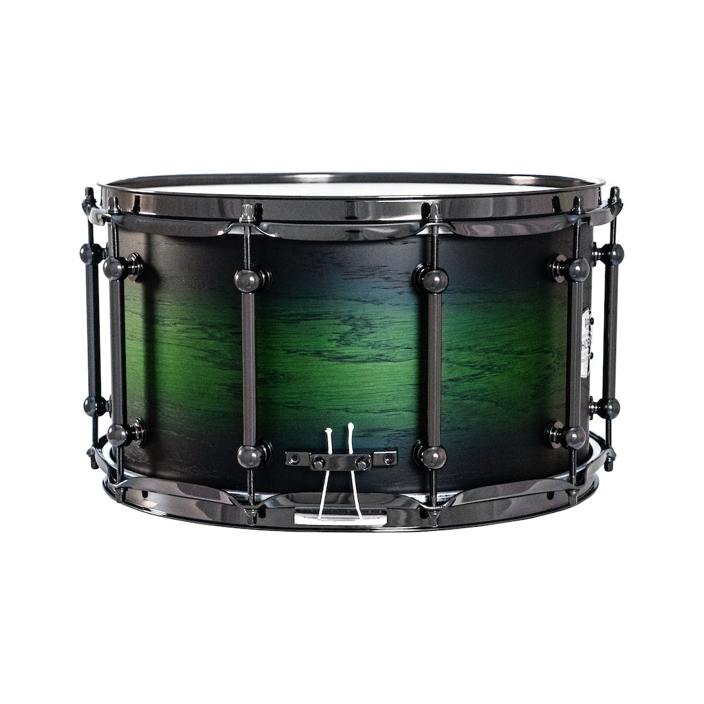 Chaos Phoenix II 14x8 Maple & Oak Snare Drum - Green Burst