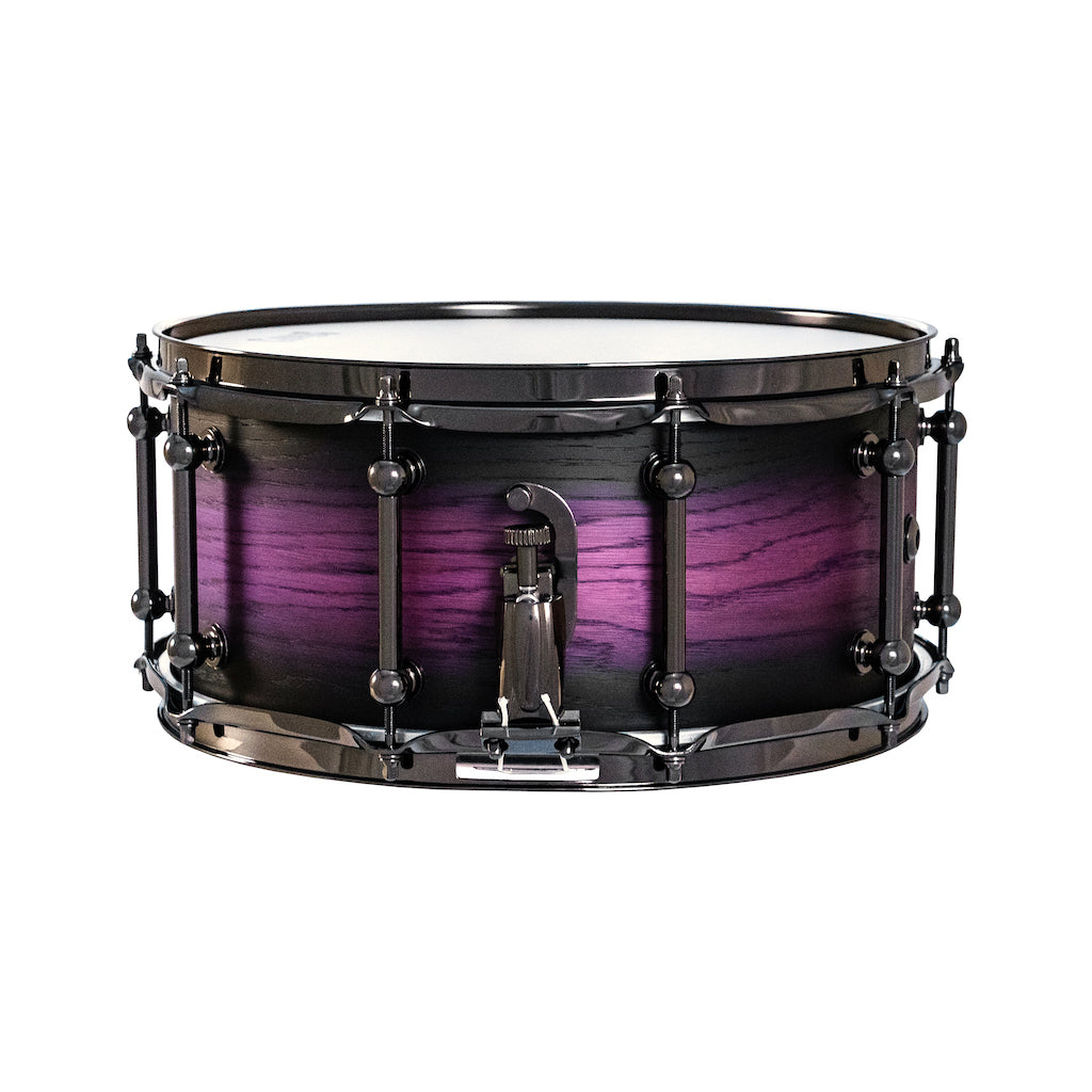 Chaos Phoenix II 14x6.5 Maple & Oak Snare Drum - Purple Burst