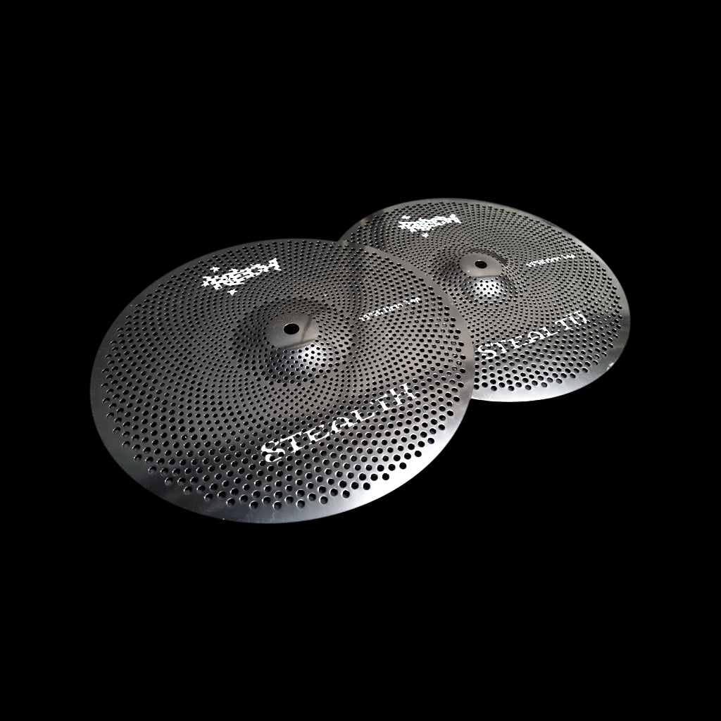 Rech Stealth 13" Low Volume Hi Hat Cymbals - Black