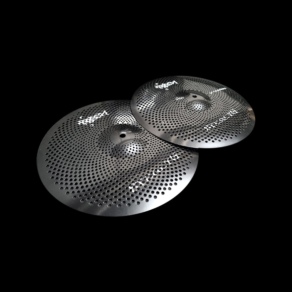 Rech Stealth 14" Low Volume Hi Hat Cymbals - Black