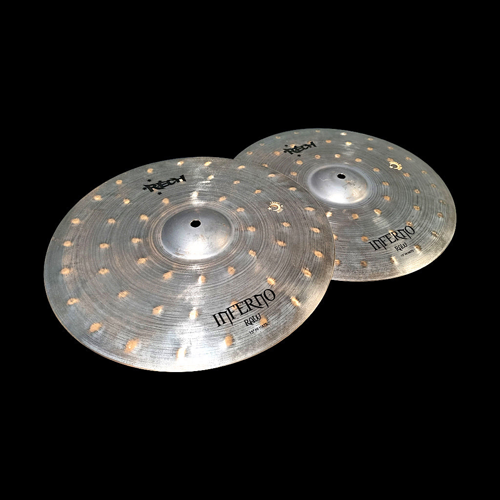 Rech Inferno Raw 15" Hi Hat Cymbals