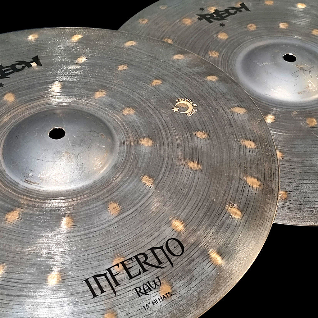 Rech Inferno Raw 15" Hi Hat Cymbals