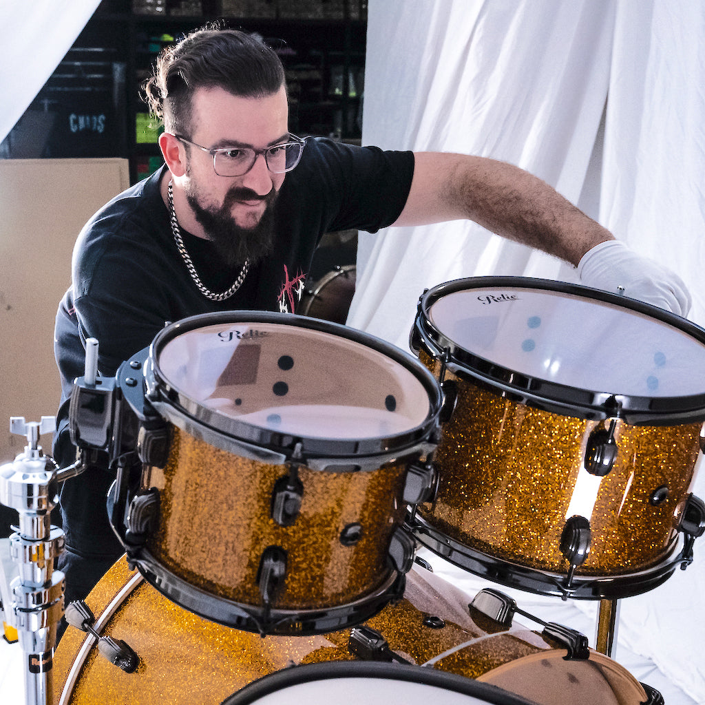 Relic Signature Beech Drum Kit - Gold Sparkle