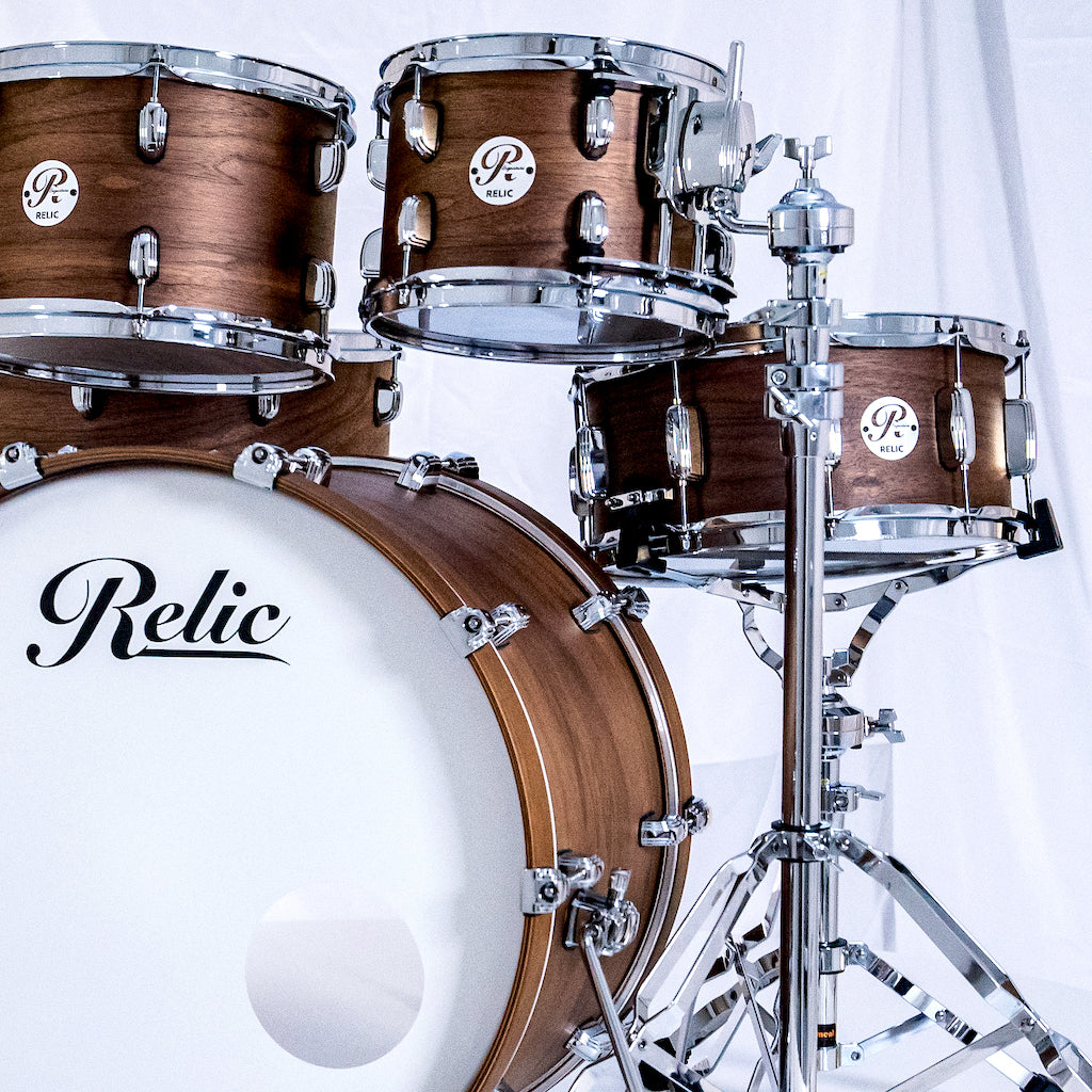 Relic Signature Walnut Drum Kit - Natural Satin