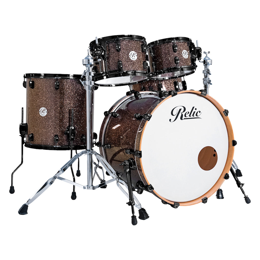 Relic Signature Beech Drum Kit - Brown Sparkle