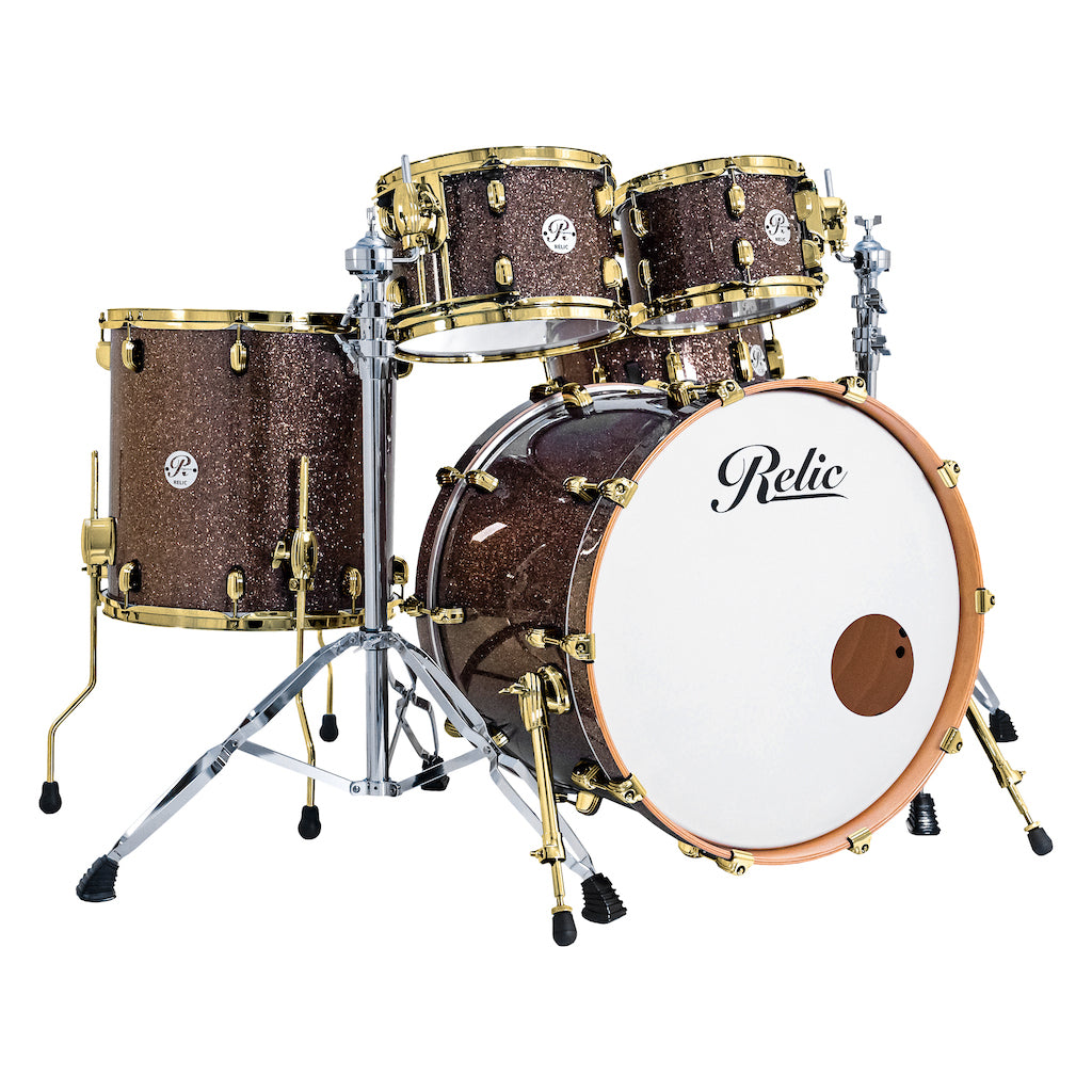 Relic Signature Beech Drum Kit - Brown Sparkle