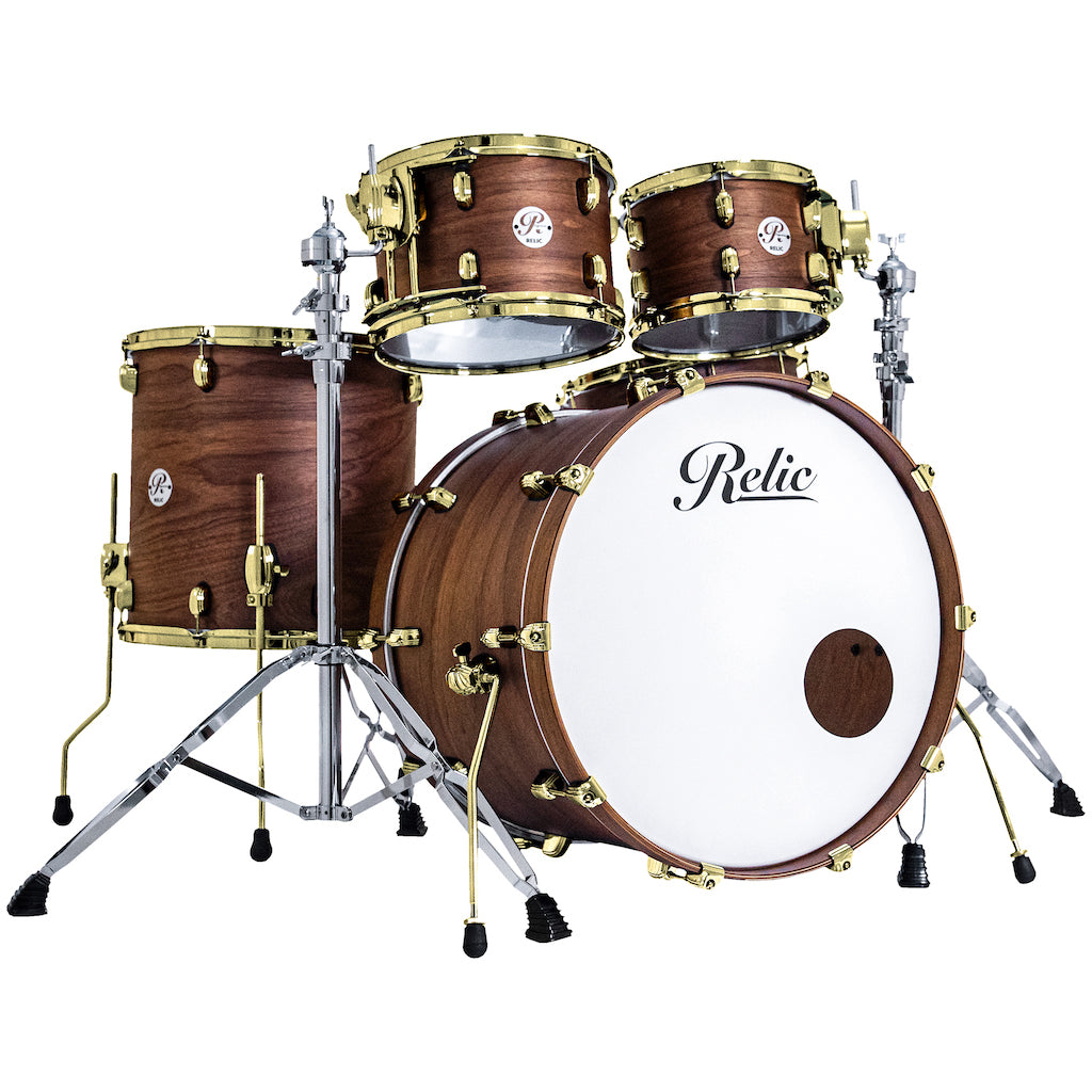 Relic Signature Walnut Drum Kit - Natural Satin