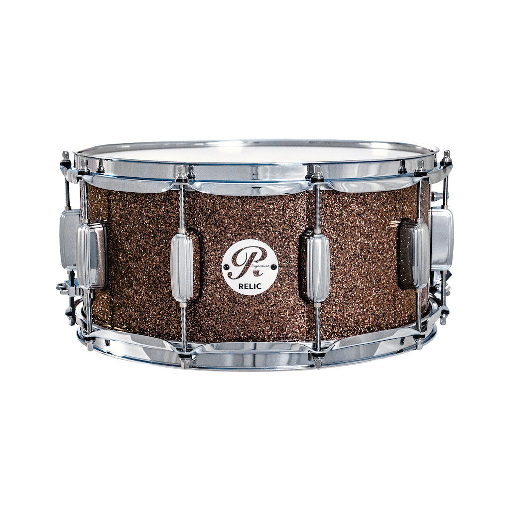 Relic Signature Beech 14x6.5 Snare Drum - Brown Sparkle